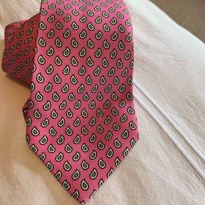 Polo Ralph Lauren pink and green pattern tie